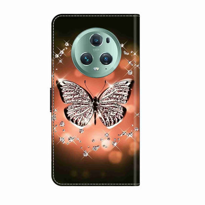 For Honor Magic5 Pro Crystal 3D Shockproof Protective Leather Phone Case(Crystal Butterfly) - Honor Cases by buy2fix | Online Shopping UK | buy2fix