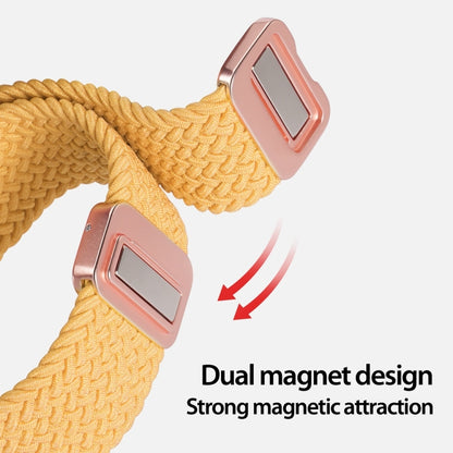 For Apple Watch Series 7 45mm DUX DUCIS Mixture Pro Series Magnetic Buckle Nylon Braid Watch Band(Sunny Color) - Watch Bands by DUX DUCIS | Online Shopping UK | buy2fix