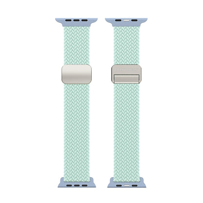 For Apple Watch Series 5 44mm DUX DUCIS Mixture Pro Series Magnetic Buckle Nylon Braid Watch Band(Light Mint) - Watch Bands by DUX DUCIS | Online Shopping UK | buy2fix