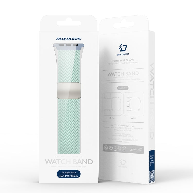 For Apple Watch Series 2 42mm DUX DUCIS Mixture Pro Series Magnetic Buckle Nylon Braid Watch Band(Light Mint) - Watch Bands by DUX DUCIS | Online Shopping UK | buy2fix