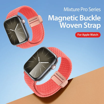 For Apple Watch Series 10 46mm DUX DUCIS Mixture Pro Series Magnetic Buckle Nylon Braid Watch Band(Guava) - Watch Bands by DUX DUCIS | Online Shopping UK | buy2fix