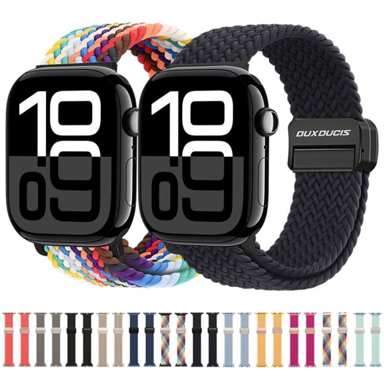 For Apple Watch Series 10 42mm DUX DUCIS Mixture Pro Series Magnetic Buckle Nylon Braid Watch Band(Guava) - Watch Bands by DUX DUCIS | Online Shopping UK | buy2fix