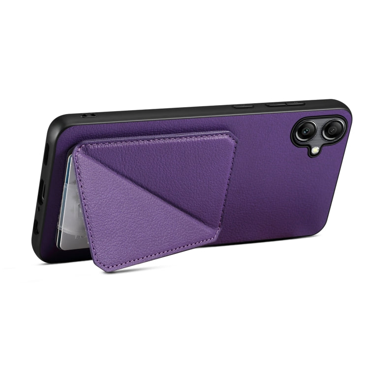 For Samsung Galaxy A52 5G / 4G / A52s Denior Imitation Calf Leather Back Phone Case with Holder(Purple) - Galaxy Phone Cases by Denior | Online Shopping UK | buy2fix