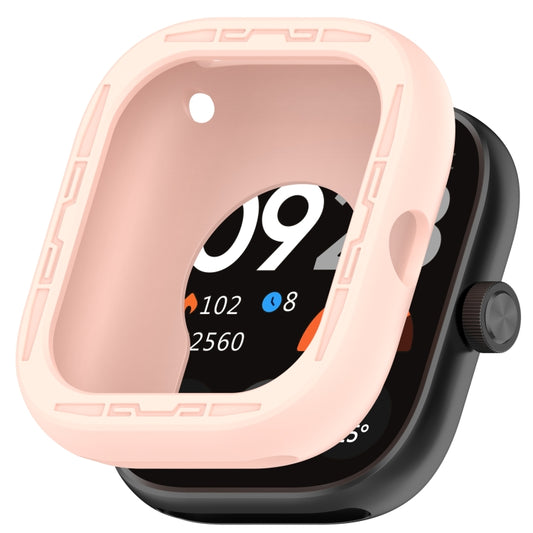 For Redmi Watch 4 Silicone Smart Watch Protective Case(Light Pink) - Watch Cases by buy2fix | Online Shopping UK | buy2fix