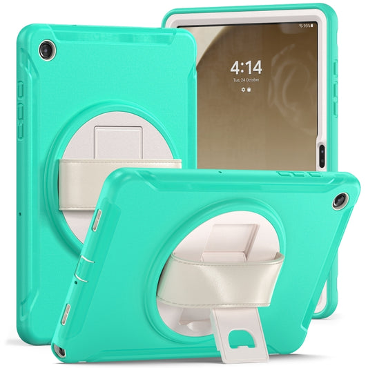 For Samsung Galaxy Tab A9+ / X210 Spider Wheel Silicone Hybrid PC Tablet Case(Mint Green) - Galaxy Tab A9+ by buy2fix | Online Shopping UK | buy2fix