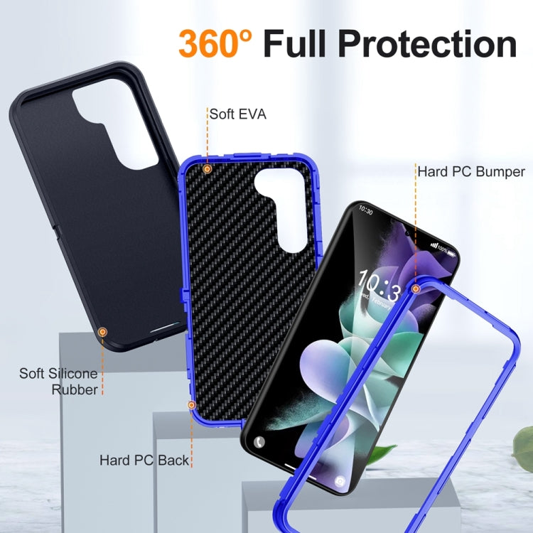 For Samsung Galaxy S24 5G / S25 5G Life Waterproof Rugged Phone Case(Dark Blue + Royal Blue) - Galaxy S24 5G Cases by buy2fix | Online Shopping UK | buy2fix