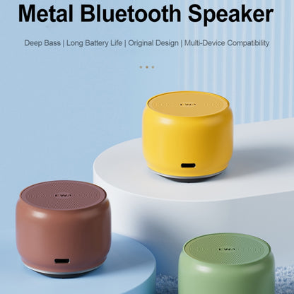 EWA A126 Mini Bluetooth 5.0 Bass Radiator Metal Speaker(Light blue) - Mini Speaker by EWA | Online Shopping UK | buy2fix