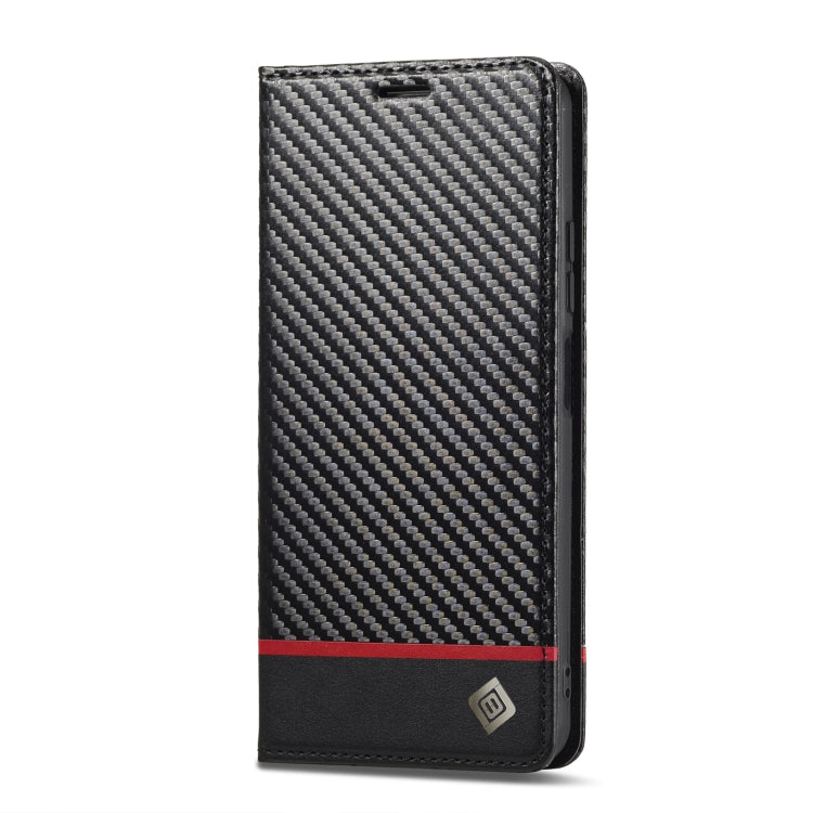 For Xiaomi Redmi 13C / Poco C65 LC.IMEEKE Carbon Fiber Texture Flip Leather Phone Case(Horizontal Black) - Xiaomi Cases by LC.IMEEKE | Online Shopping UK | buy2fix