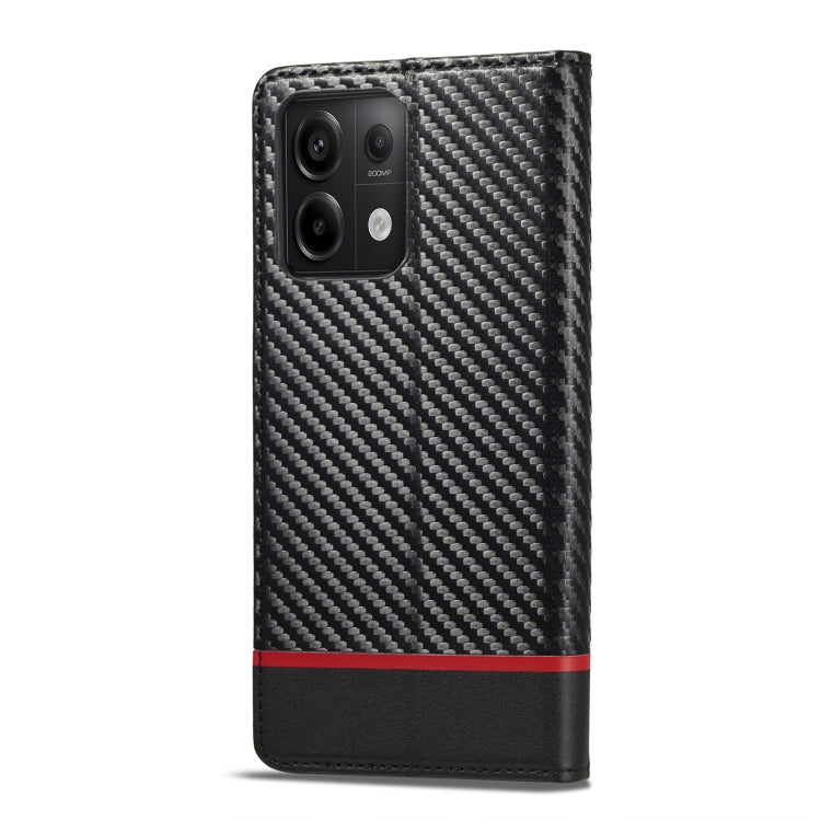 For Xiaomi Redmi 13C / Poco C65 LC.IMEEKE Carbon Fiber Texture Flip Leather Phone Case(Horizontal Black) - Xiaomi Cases by LC.IMEEKE | Online Shopping UK | buy2fix