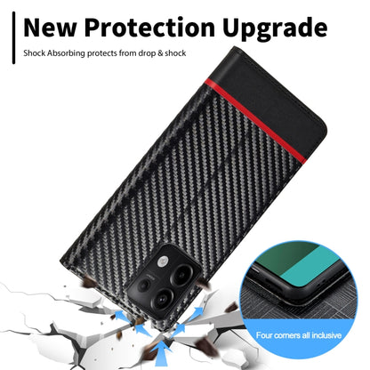 For Xiaomi Redmi 13C / Poco C65 LC.IMEEKE Carbon Fiber Texture Flip Leather Phone Case(Horizontal Black) - 13C Cases by LC.IMEEKE | Online Shopping UK | buy2fix