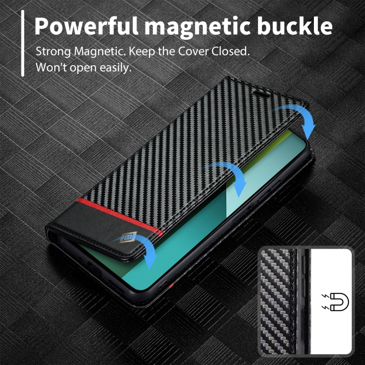 For Xiaomi Redmi 13C / Poco C65 LC.IMEEKE Carbon Fiber Texture Flip Leather Phone Case(Horizontal Black) - Xiaomi Cases by LC.IMEEKE | Online Shopping UK | buy2fix