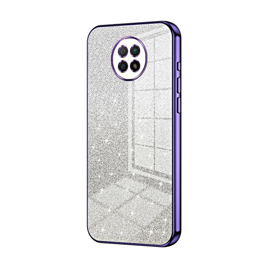 For Xiaomi Redmi Note 9 5G / Note 9T Gradient Glitter Powder Electroplated Phone Case(Purple) - Xiaomi Cases by buy2fix | Online Shopping UK | buy2fix