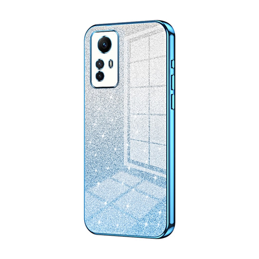 For Xiaomi Redmi Note 12S Gradient Glitter Powder Electroplated Phone Case(Blue) - Xiaomi Cases by buy2fix | Online Shopping UK | buy2fix