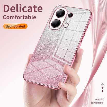 For Xiaomi Redmi Note 10/Note 10S Gradient Glitter Powder Electroplated Phone Case(Gold) - Xiaomi Cases by buy2fix | Online Shopping UK | buy2fix