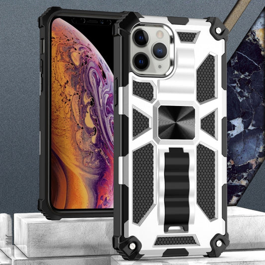 For iPhone 12 mini Armor Shockproof TPU + PC Magnetic Protective Case with Holder(Silver) - iPhone 12 mini Cases by buy2fix | Online Shopping UK | buy2fix