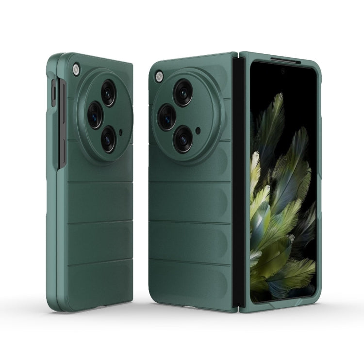 For OPPO Find N3 Magic Shield Fold PC Shockproof Phone Case(Dark Green) - Find N3 Cases by buy2fix | Online Shopping UK | buy2fix