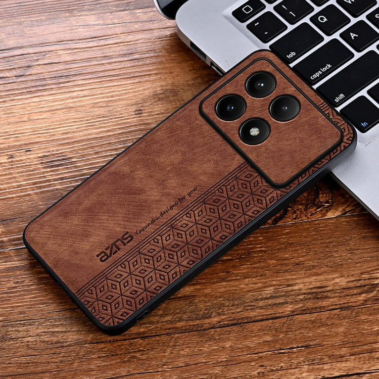 For Xiaomi Redmi K70 Pro AZNS 3D Embossed Skin Feel Phone Case(Brown) - K70 Pro Cases by AZNS | Online Shopping UK | buy2fix