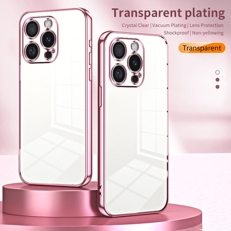 For iPhone 16 Pro Transparent Plating Fine Hole Phone Case(Silver) - iPhone 16 Pro Cases by buy2fix | Online Shopping UK | buy2fix