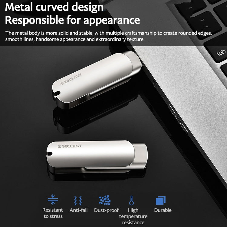 Teclast Leishen Plus Series USB3.0 Twister Flash Drive, Memory:32GB(Silver) - USB Flash Drives by TECLAST | Online Shopping UK | buy2fix