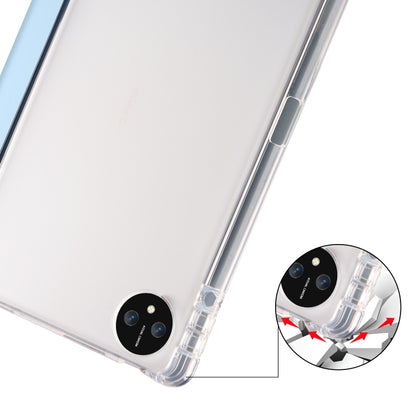 For Huawei MatePad Pro 11 2024 3-fold Clear TPU Leather Tablet Case with Pen Slot(Ice Blue) - Huawei by buy2fix | Online Shopping UK | buy2fix