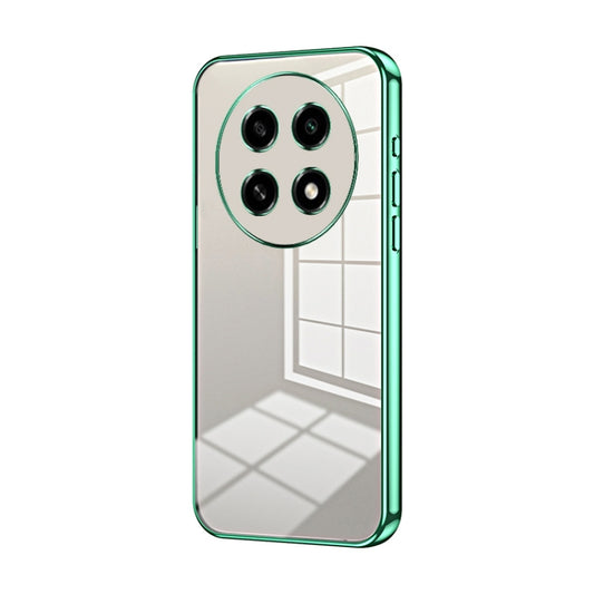 For OPPO A2 Pro Transparent Plating Fine Hole Phone Case(Green) - A2 Pro Cases by buy2fix | Online Shopping UK | buy2fix