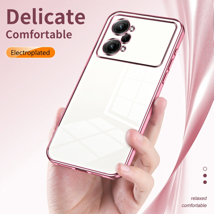 For OPPO K10 Pro Transparent Plating Fine Hole Phone Case(Pink) - OPPO Cases by buy2fix | Online Shopping UK | buy2fix