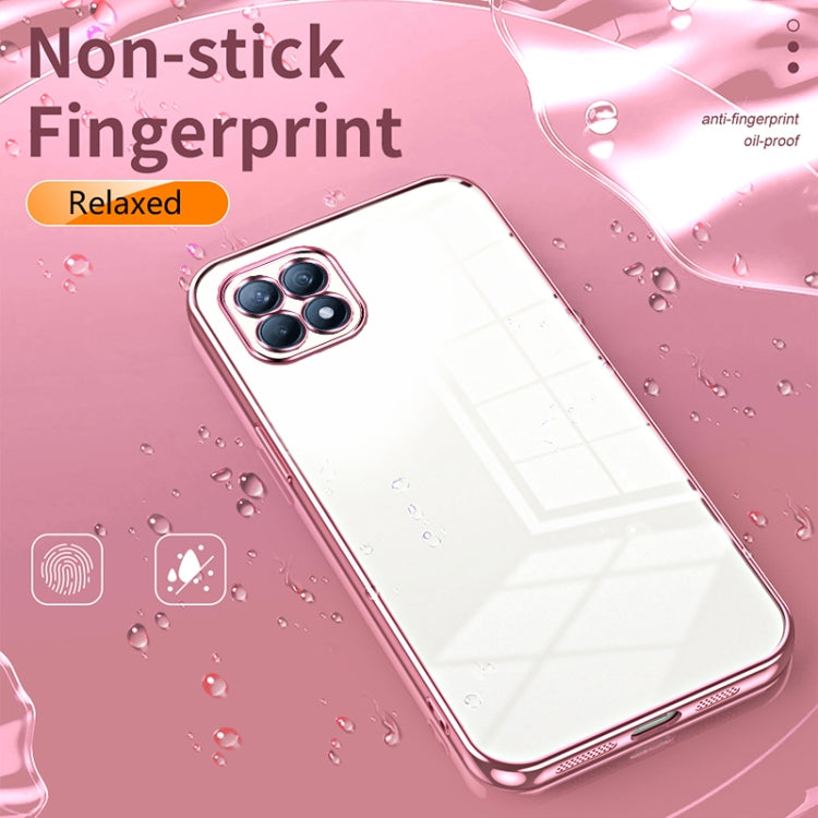 For OPPO Reno4 SE Transparent Plating Fine Hole Phone Case(Green) - OPPO Cases by buy2fix | Online Shopping UK | buy2fix