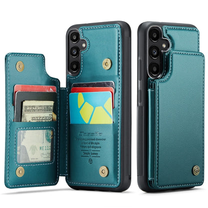 For Samsung Galaxy A55 5G CaseMe C22 PC+TPU Business Style RFID Anti-theft Leather Phone Case(Blue Green) - Galaxy Phone Cases by CaseMe | Online Shopping UK | buy2fix