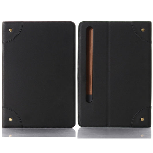 For Samsung Galaxy Tab S9 FE Retro Book Leather Tablet Case(Black) - Galaxy Tab S9 FE by buy2fix | Online Shopping UK | buy2fix