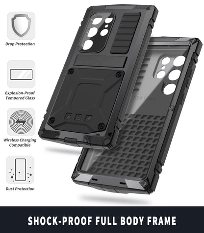 For Samsung Galaxy S24 Ultra 5G R-JUST Life Waterproof Dustproof Shockproof Phone Case(Black) - Galaxy S24 Ultra 5G Cases by R-JUST | Online Shopping UK | buy2fix