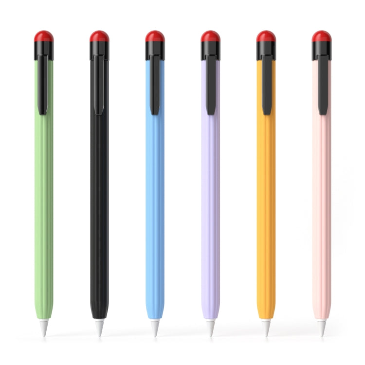 For Apple Pencil 2 Pen Clip Ultra Thin Series Stylus Pen Protective Case(Yellow) - Pencil Accessories by buy2fix | Online Shopping UK | buy2fix