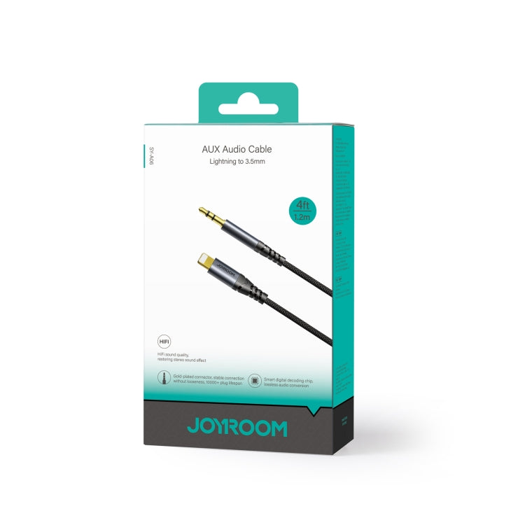 JOYROOM SY-A06 Transsion Series 8 Pin to 3.5mm AUX Audio Adapter Cable, Length: 1.2m(Black) - Video & Audio Cable by JOYROOM | Online Shopping UK | buy2fix