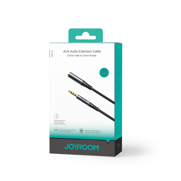 JOYROOM SY-A09 Transsion Series 3.5mm to 3.5mm Female AUX Audio Adapter Cable, Length: 1.2m(Black) - Video & Audio Cable by JOYROOM | Online Shopping UK | buy2fix