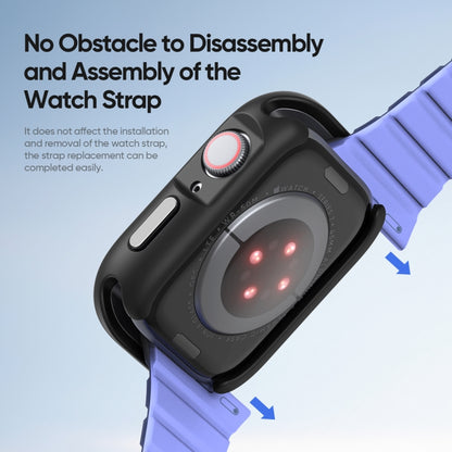 For Apple Watch 9 / 8 / 7 41mm DUX DUCIS Bamo Series Hollow PC + TPU Watch Protective Case(Black+Grey) - Watch Cases by DUX DUCIS | Online Shopping UK | buy2fix