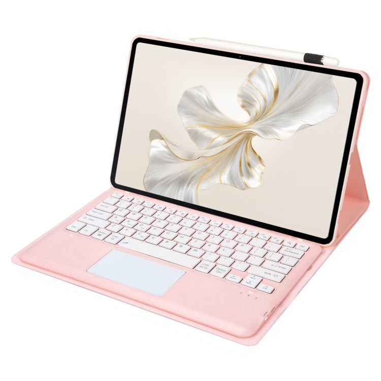 For Honor Pad 9 AH19-A TPU Ultra-thin Detachable Bluetooth Keyboard Tablet Leather Case with Touchpad(Pink) - Huawei Keyboard by buy2fix | Online Shopping UK | buy2fix