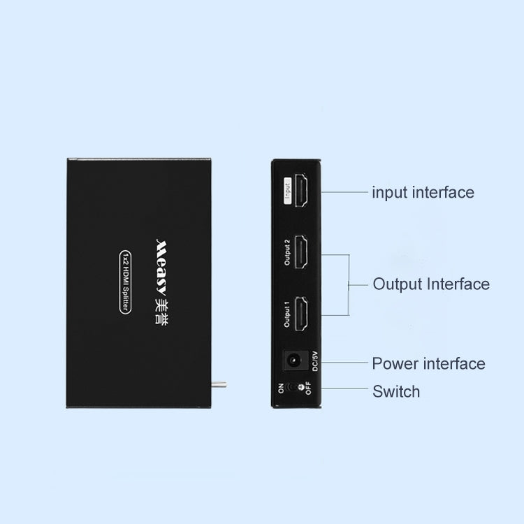 Measy SPH102 1 to 2 HDMI 1080P Simultaneous Display Splitter(UK Plug) - Splitter by Measy | Online Shopping UK | buy2fix
