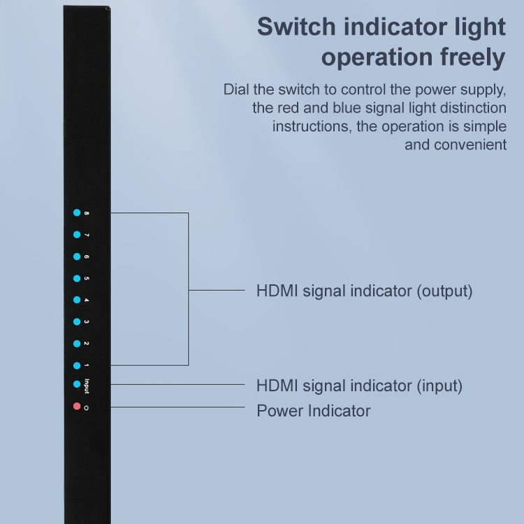 Measy SPH108 1 to 8 4K HDMI 1080P Simultaneous Display Splitter(EU Plug) - Splitter by Measy | Online Shopping UK | buy2fix