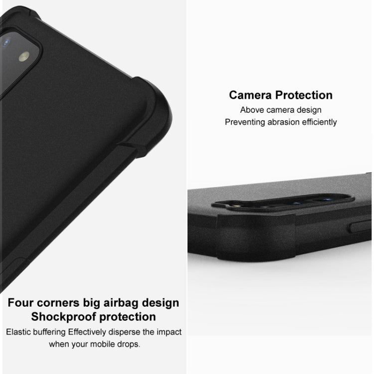 For OnePlus Ace 3 5G imak Shockproof Airbag TPU Phone Case(Matte Black) - OnePlus Cases by imak | Online Shopping UK | buy2fix