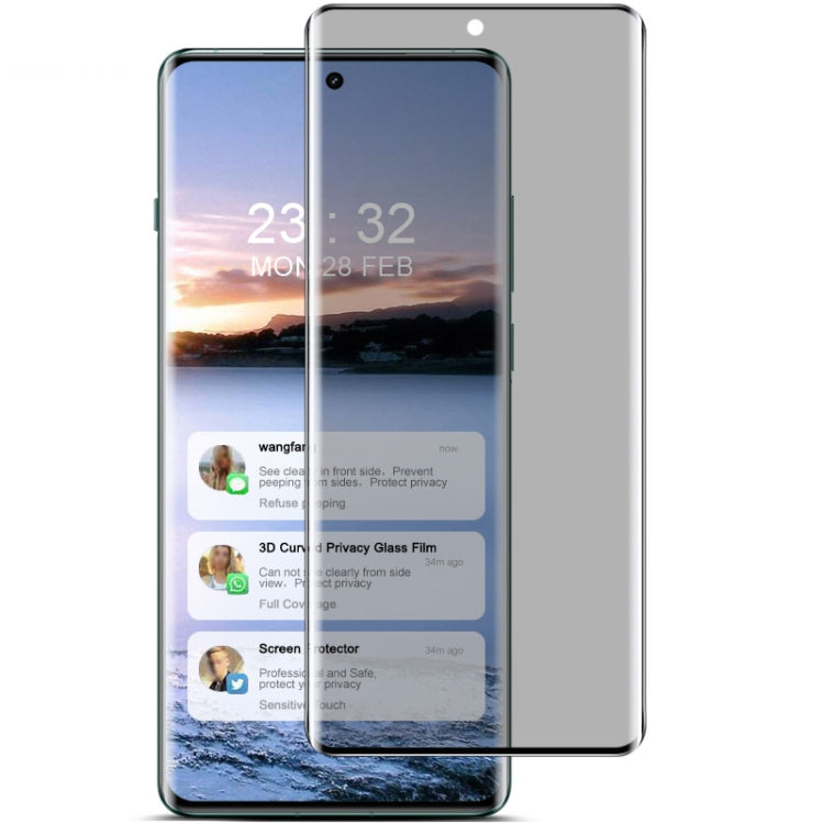 For OPPO Find X6 Pro 5G IMAK 3D Curved Privacy Anti-glare Tempered Glass Film - OPPO Tempered Glass by imak | Online Shopping UK | buy2fix