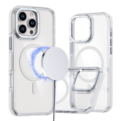 For iPhone 16 Pro Max Dual-Color Clear Acrylic Hybrid TPU MagSafe Phone Case(Transparent) - iPhone 16 Pro Max Cases by buy2fix | Online Shopping UK | buy2fix