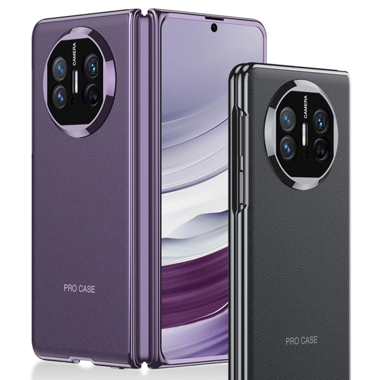 For Huawei Mate X5 GKK Leather Ultra-thin Electroplating Shockproof Phone Case(Purple) - Huawei Cases by GKK | Online Shopping UK | buy2fix