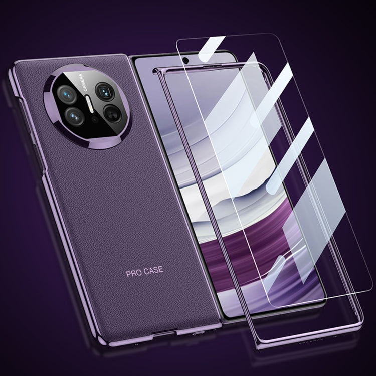 For Huawei Mate X5 GKK Leather Ultra-thin Electroplating Shockproof Phone Case(Purple) - Huawei Cases by GKK | Online Shopping UK | buy2fix