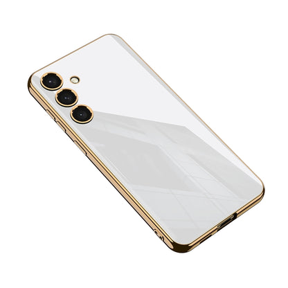 For Samsung Galaxy S24+ 5G GKK Electroplating TPU Full Coverage Phone Case(White) - Galaxy S24+ 5G Cases by GKK | Online Shopping UK | buy2fix