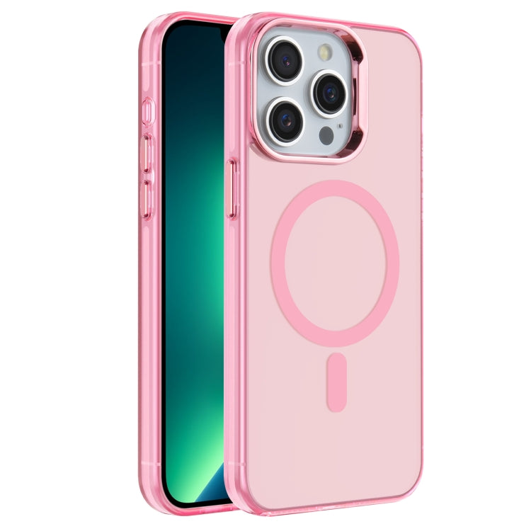 For iPhone 13 Pro Max Electroplated IMD Magsafe PC Hybrid TPU Phone Case(Pink) - iPhone 13 Pro Max Cases by buy2fix | Online Shopping UK | buy2fix