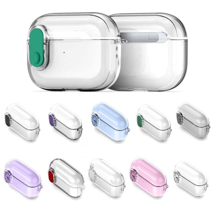 For AirPods Pro 2 DUX DUCIS PECL Series Split Transparent Earphone Case with Hook(Purple) - For AirPods Pro 2 by DUX DUCIS | Online Shopping UK | buy2fix