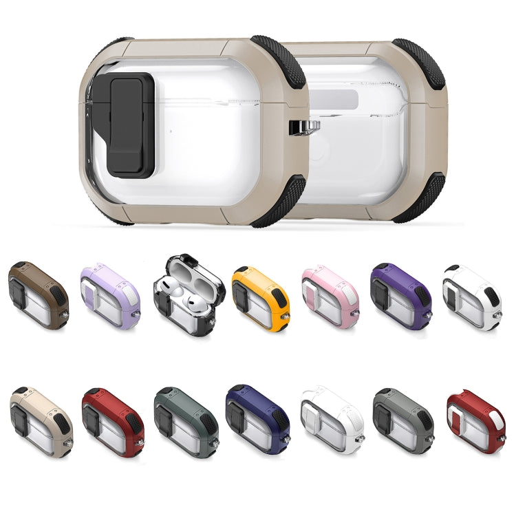 For AirPods 3 DUX DUCIS PECN Series Split Two-color Transparent Earphone Case with Hook(Purple White) - For AirPods 3 by DUX DUCIS | Online Shopping UK | buy2fix