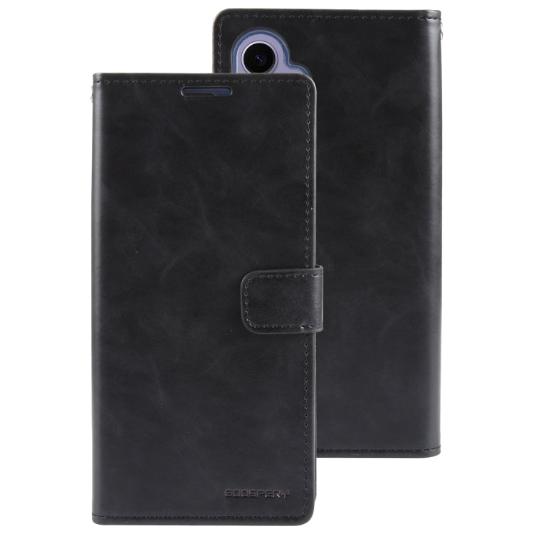 For Samsung Galaxy S24 5G GOOSPERY MANSOOR DIARY 9 Card Slots Leather Phone Case(Black) - Galaxy S24 5G Cases by GOOSPERY | Online Shopping UK | buy2fix