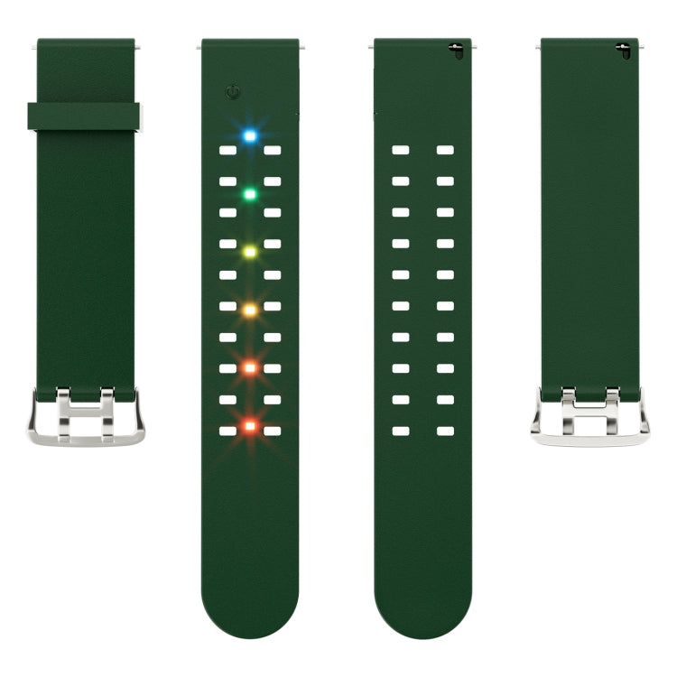 For Apple Watch 38mm Luminous Colorful Light Silicone Watch Band(Green) - Watch Bands by buy2fix | Online Shopping UK | buy2fix