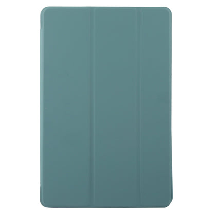 For Lenovo Tab M11/ Xiaoxin Pad 11 2024 Tri-fold Silicone Leather Tablet Case(Dark Green) - Lenovo by buy2fix | Online Shopping UK | buy2fix