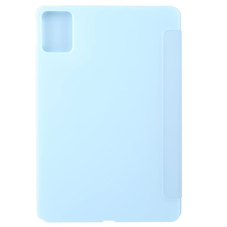 For Lenovo Tab M11/ Xiaoxin Pad 11 2024 Tri-fold Silicone Leather Tablet Case(Ice Blue) - Lenovo by buy2fix | Online Shopping UK | buy2fix